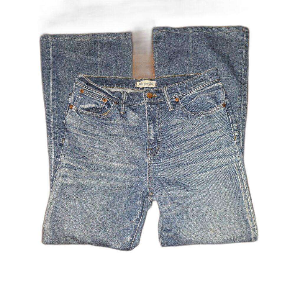 Madewell 30 Flea Market Flare Jeans Womens Blue High Rise Stretch Denim J203564